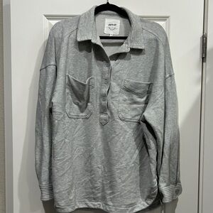 Aerie oversized button up sweatshirt Large